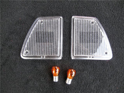 Picture of set lenses turn signal, tail light, WHITE
