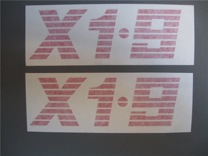 Picture of decals / stickers rollbar, horizontal, red