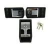 Picture of set of door handles 1 left + 1 right side + handle for rear bonnets inclusive lock and keys CHROME
