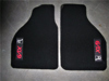 Picture of set of 2 carpet floor mats, black, X 1/9 in red