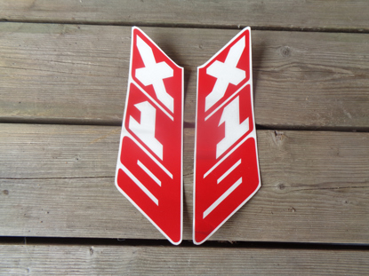 Picture of stickers / decals rollbar, vertically, red