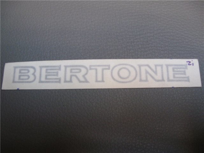 Afbeeldingen van sticker BERTONE 120x12 mm, zilver