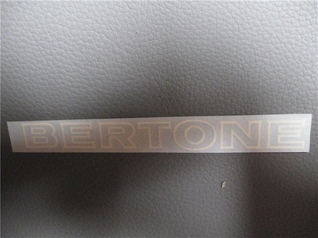 Afbeeldingen van sticker BERTONE 120x12 mm, wit