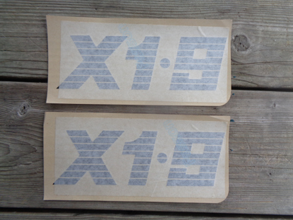 Picture of X 1.9 stickers rollbar, ORIGINAL, SILVER